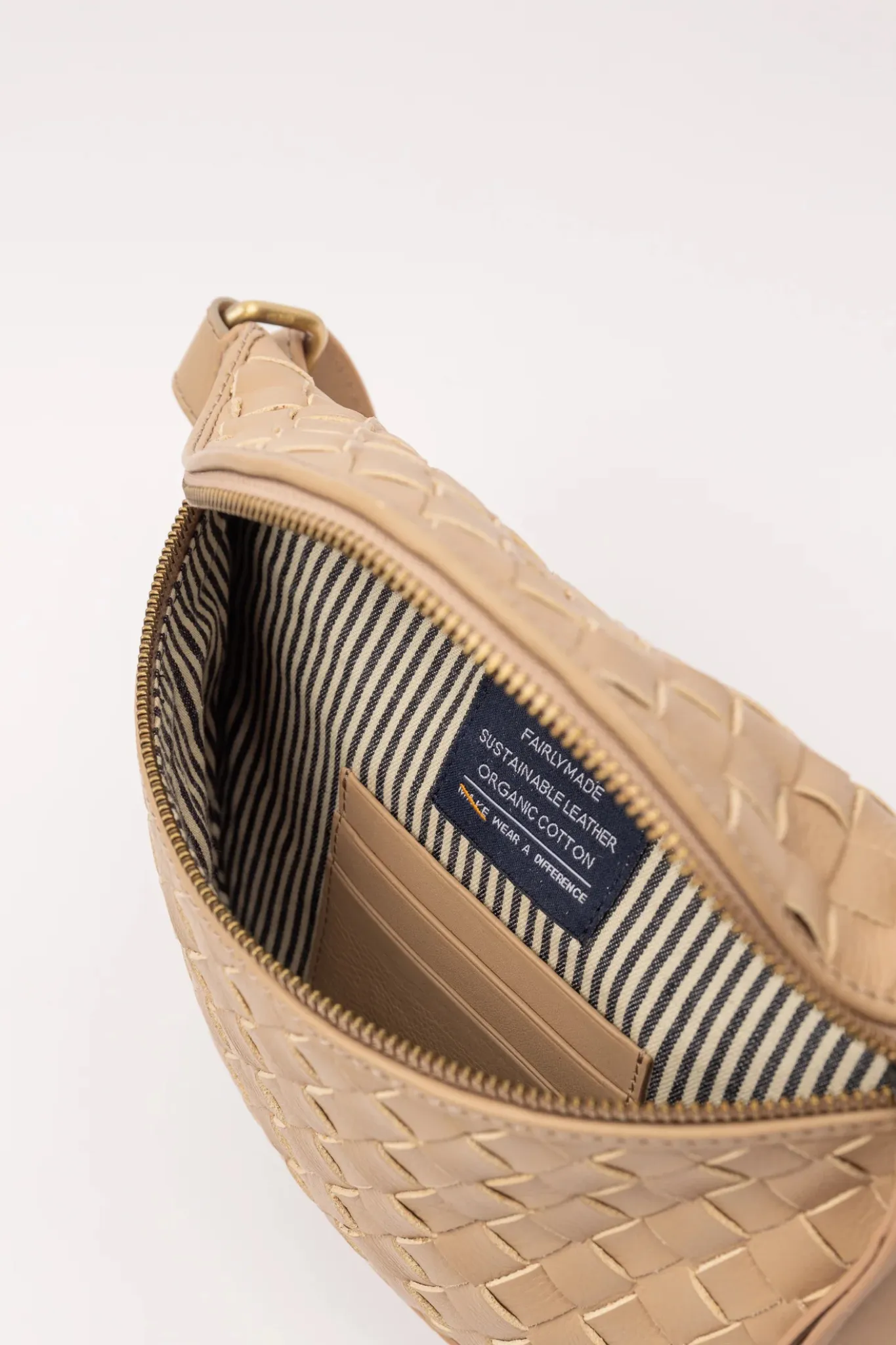 RAY BUMBAG - SAND WOVEN SOFT GRAIN LEATHER