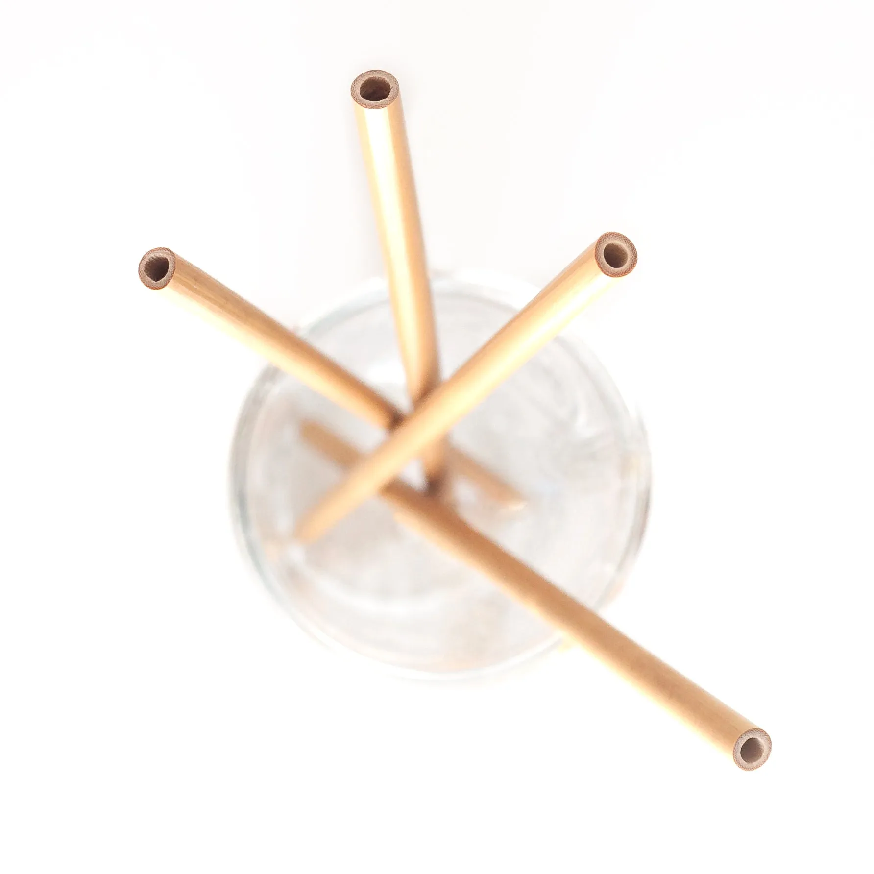 Reusable Bamboo Drinking Straws with Pouch and Tiny Brush