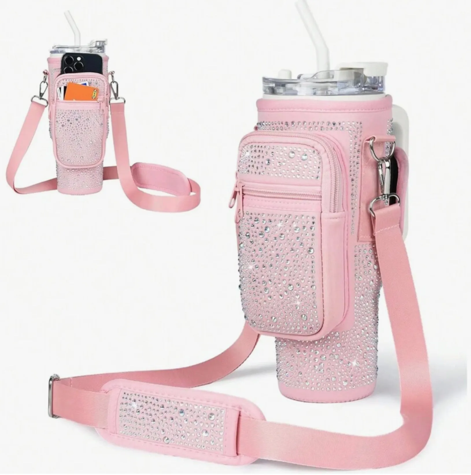 Rhinestone Bling 40oz Tumbler Koozie