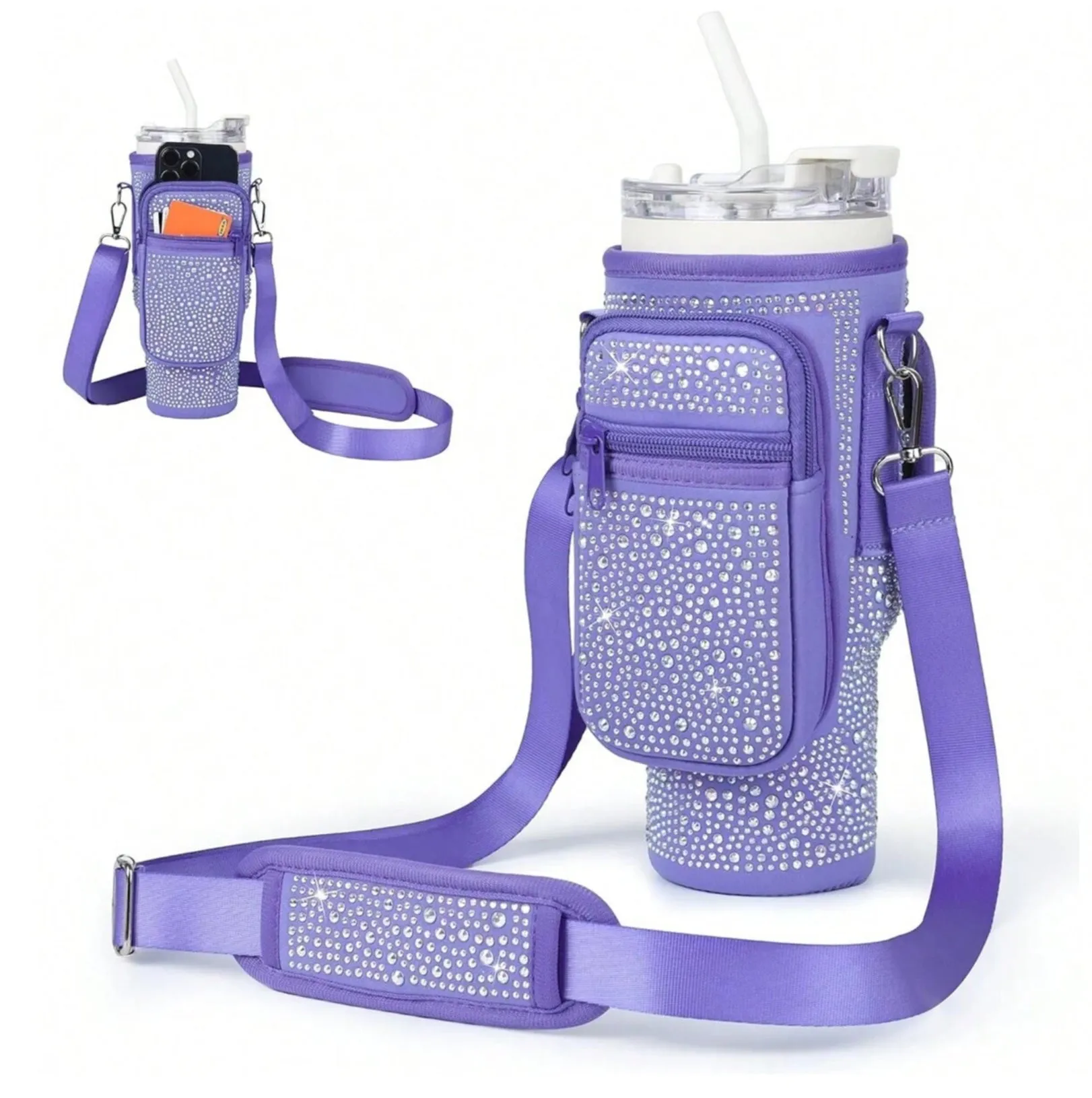 Rhinestone Bling 40oz Tumbler Koozie