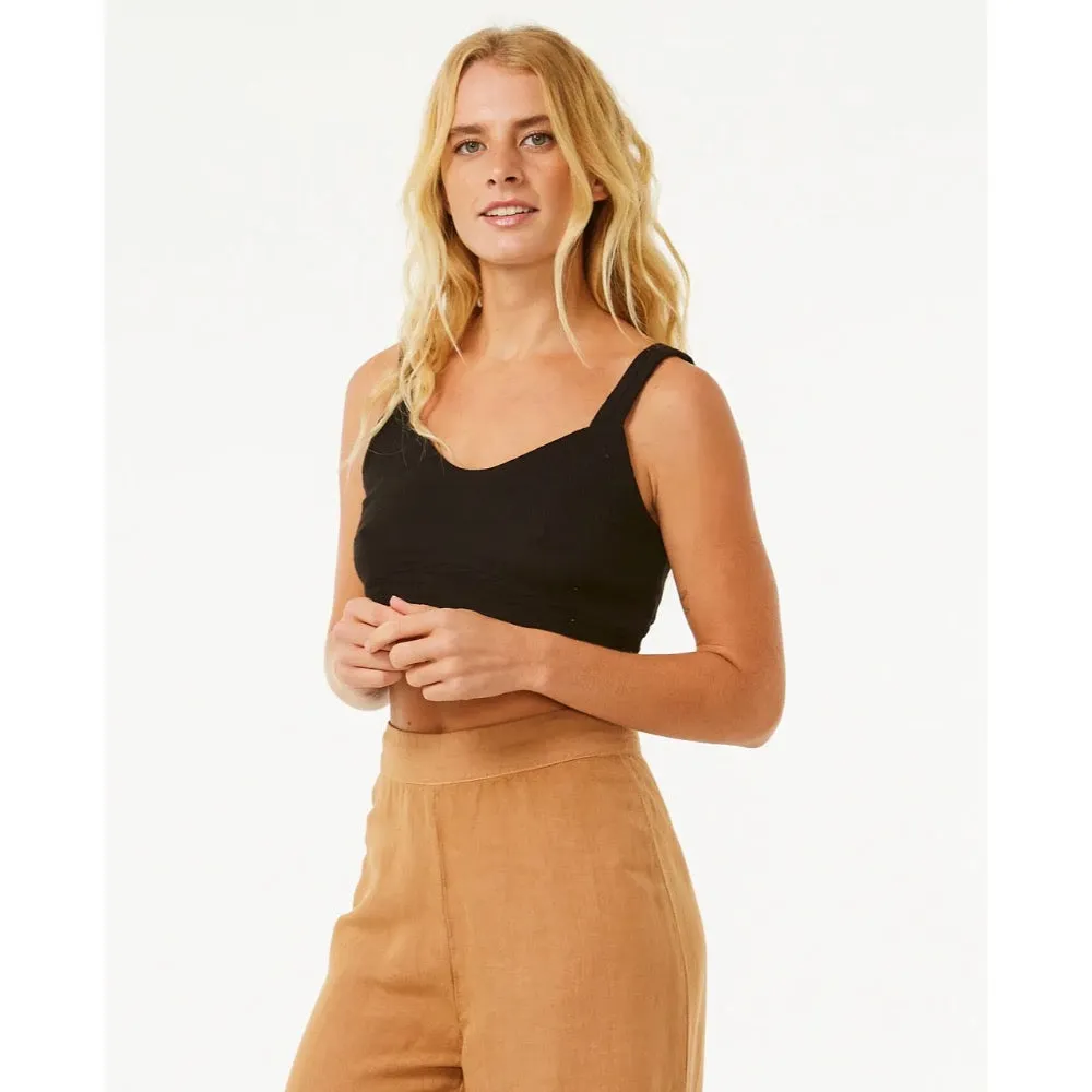 RIP CURL PREMIUM SURF CROP TOP BLACK
