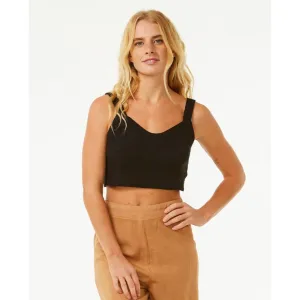 RIP CURL PREMIUM SURF CROP TOP BLACK