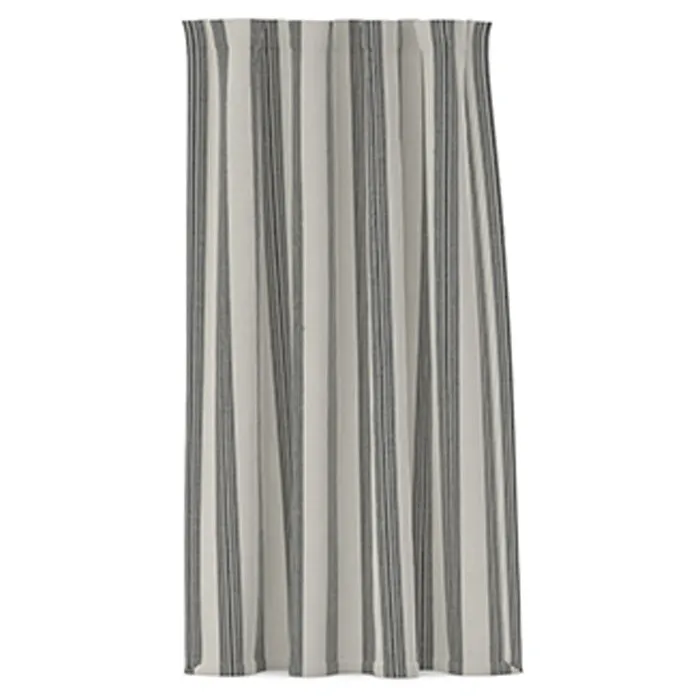 Riviera Striped Linen Cotton Curtain Navy-96"