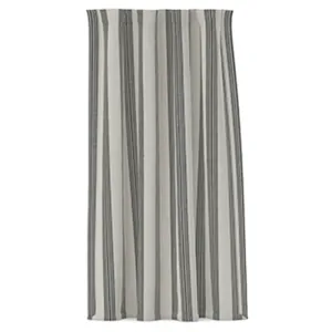 Riviera Striped Linen Cotton Curtain Navy-96"
