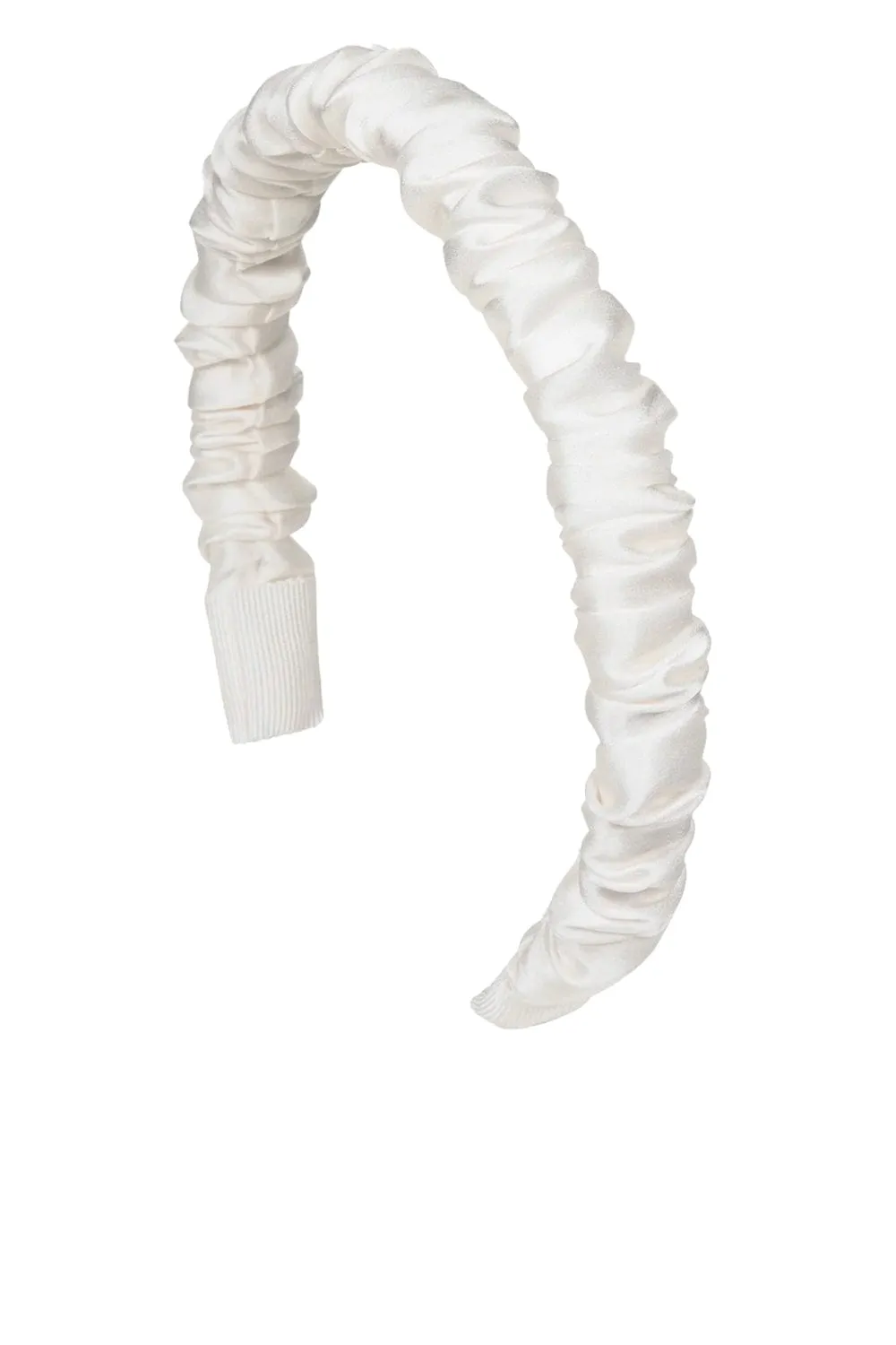 Rory Cream Gathered Silk Headband