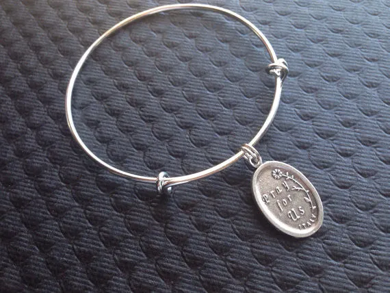 Saint Anne Silver Expandable Bracelet Patron Saint of Pregnant Women and Mothers