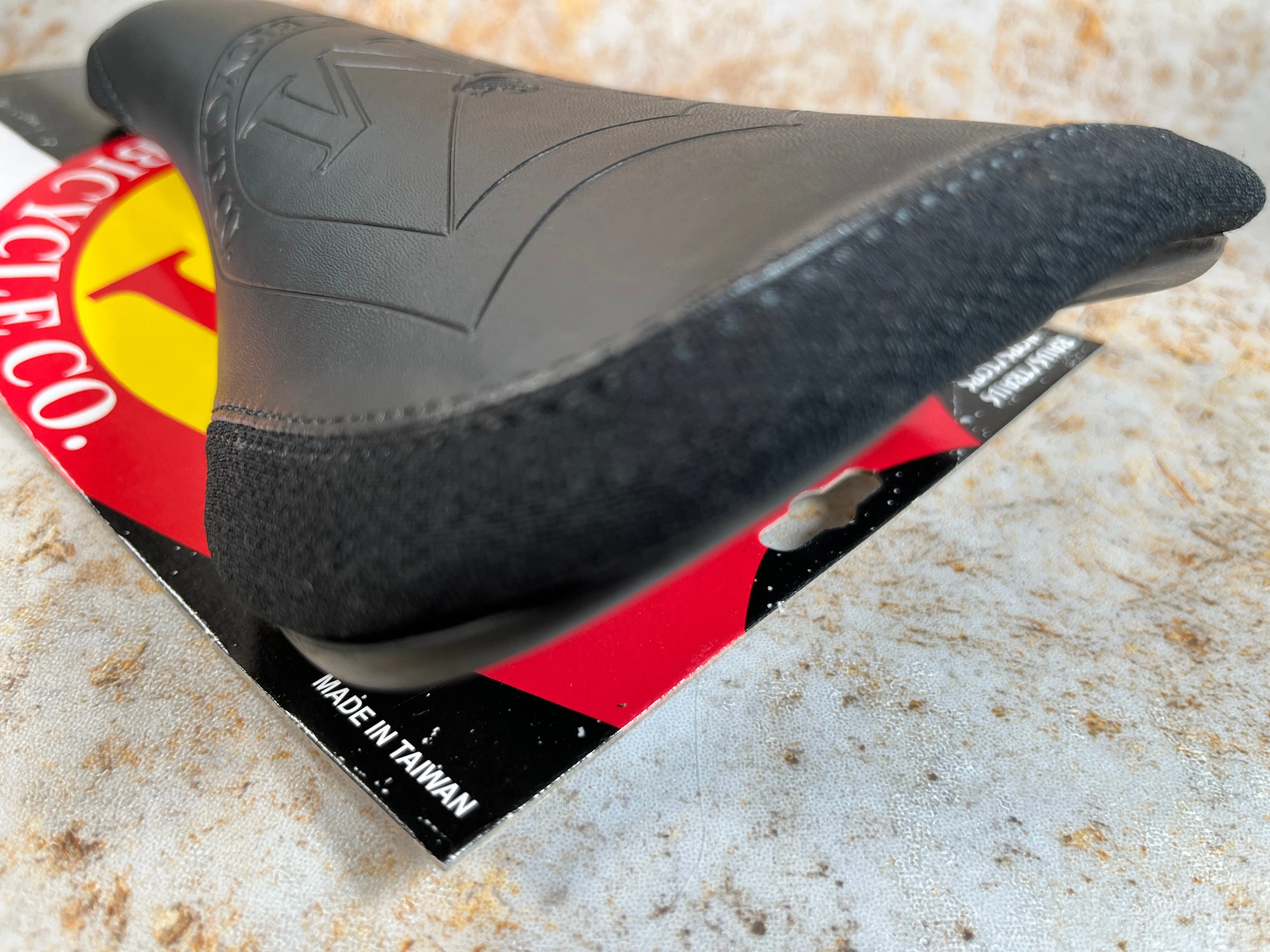 S&M Bikes Thin Railed Embossed Seat Black