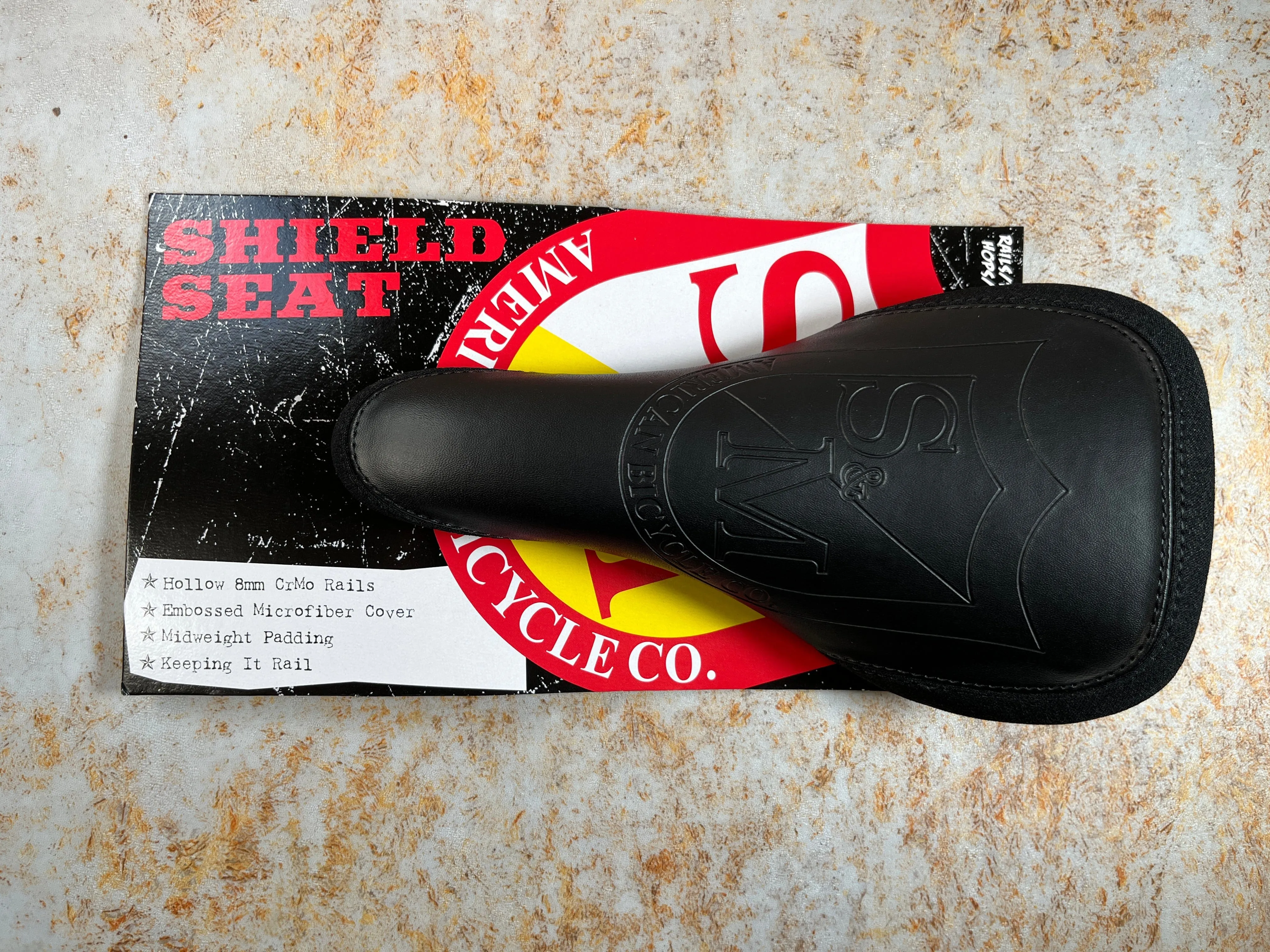 S&M Bikes Thin Railed Embossed Seat Black