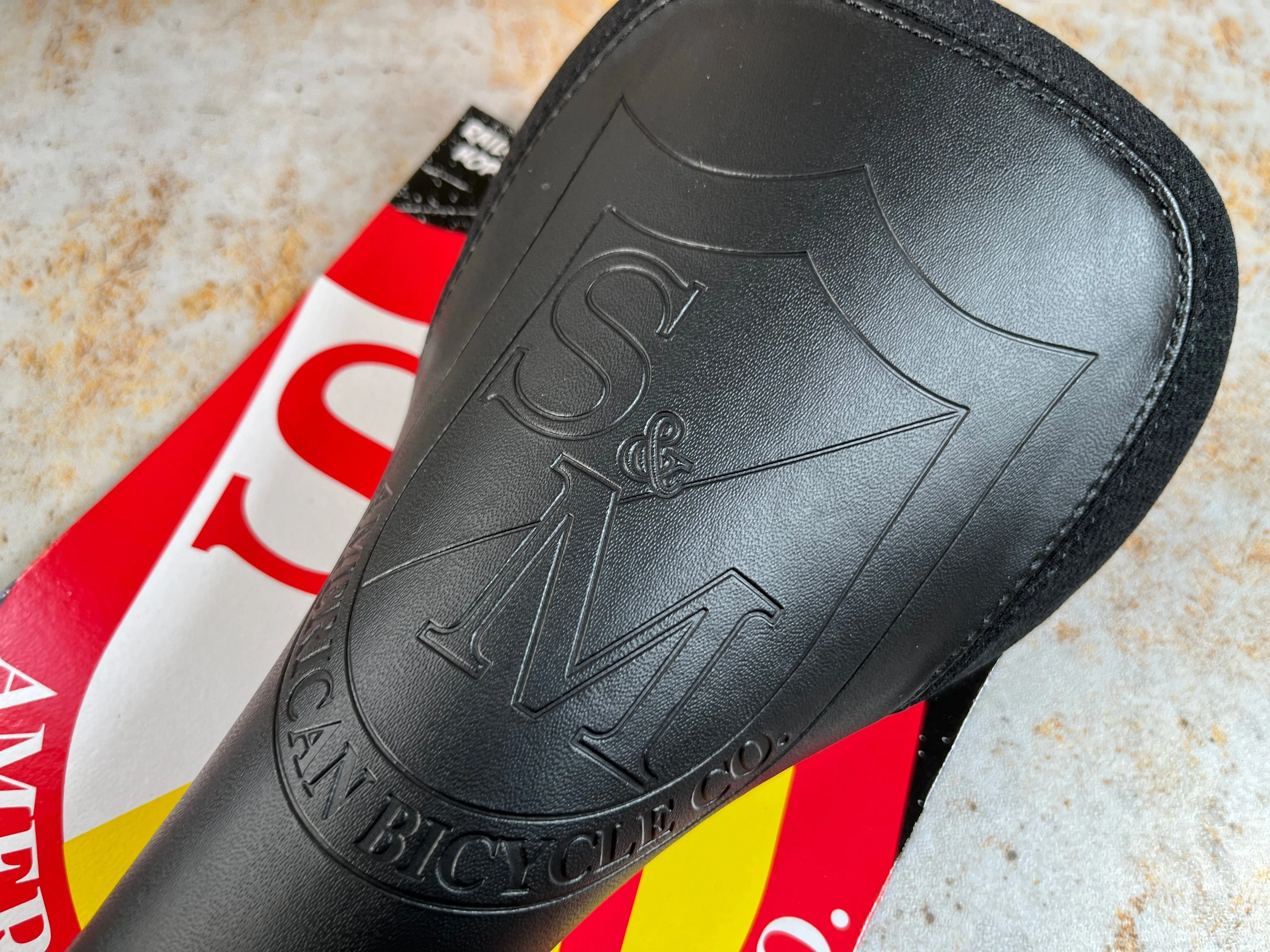 S&M Bikes Thin Railed Embossed Seat Black