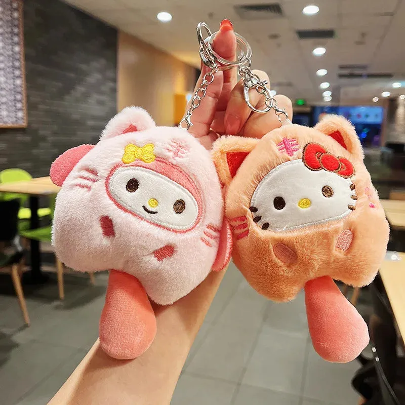Sanrio Plush Keychain | Little Tiger with Furry Tail Series