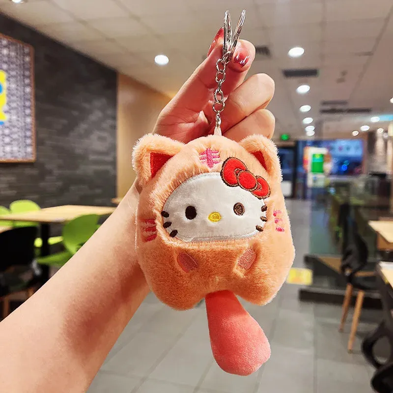 Sanrio Plush Keychain | Little Tiger with Furry Tail Series