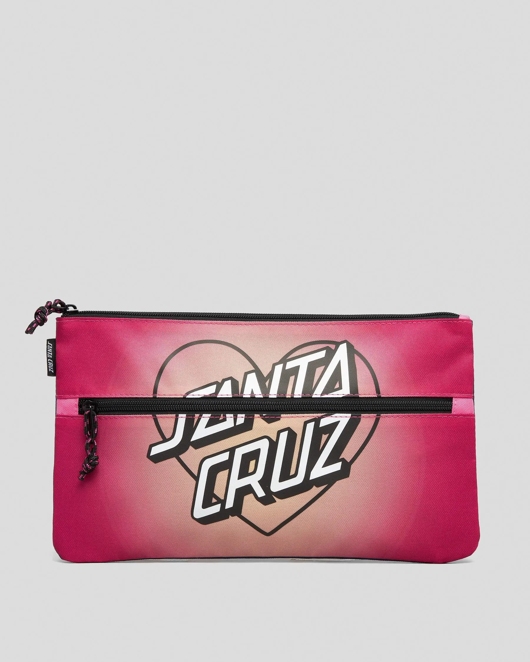 Santa Cruz Gradient Heart Dot Dual Zip Pencil Case
