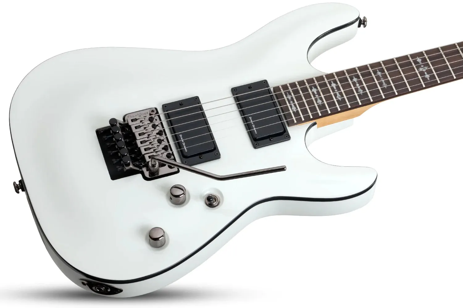 Schecter Demon 6 FR Electric Guitar With Duncan Designed Pickups,  Vintage White