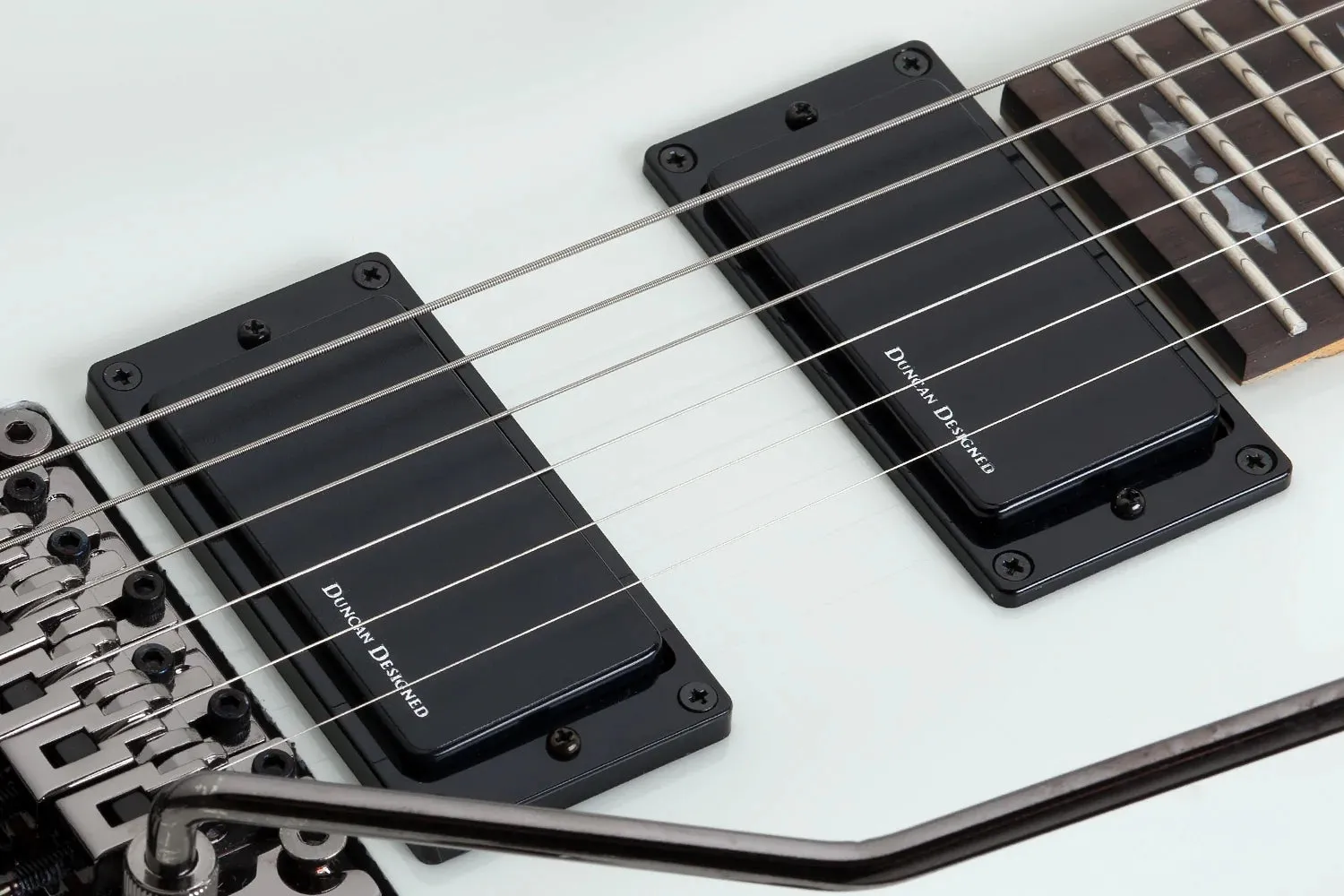 Schecter Demon 6 FR Electric Guitar With Duncan Designed Pickups,  Vintage White