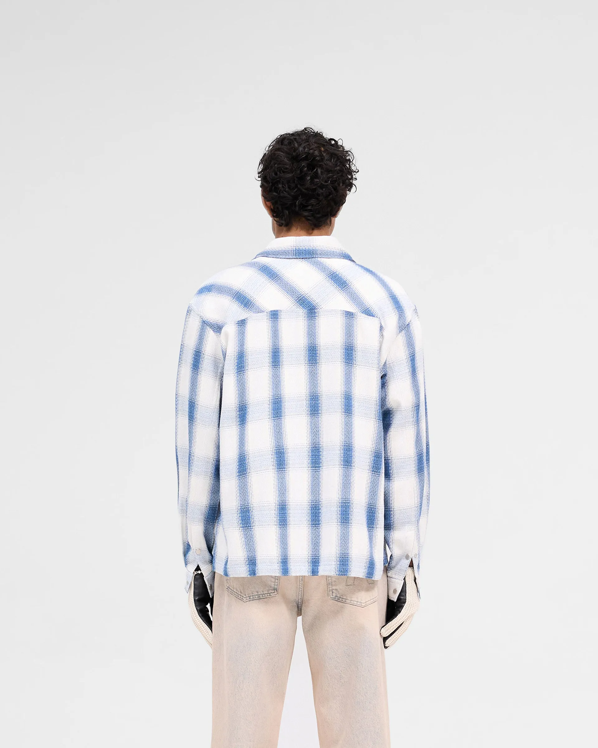 Season Flannel Shirt - Mid Blue