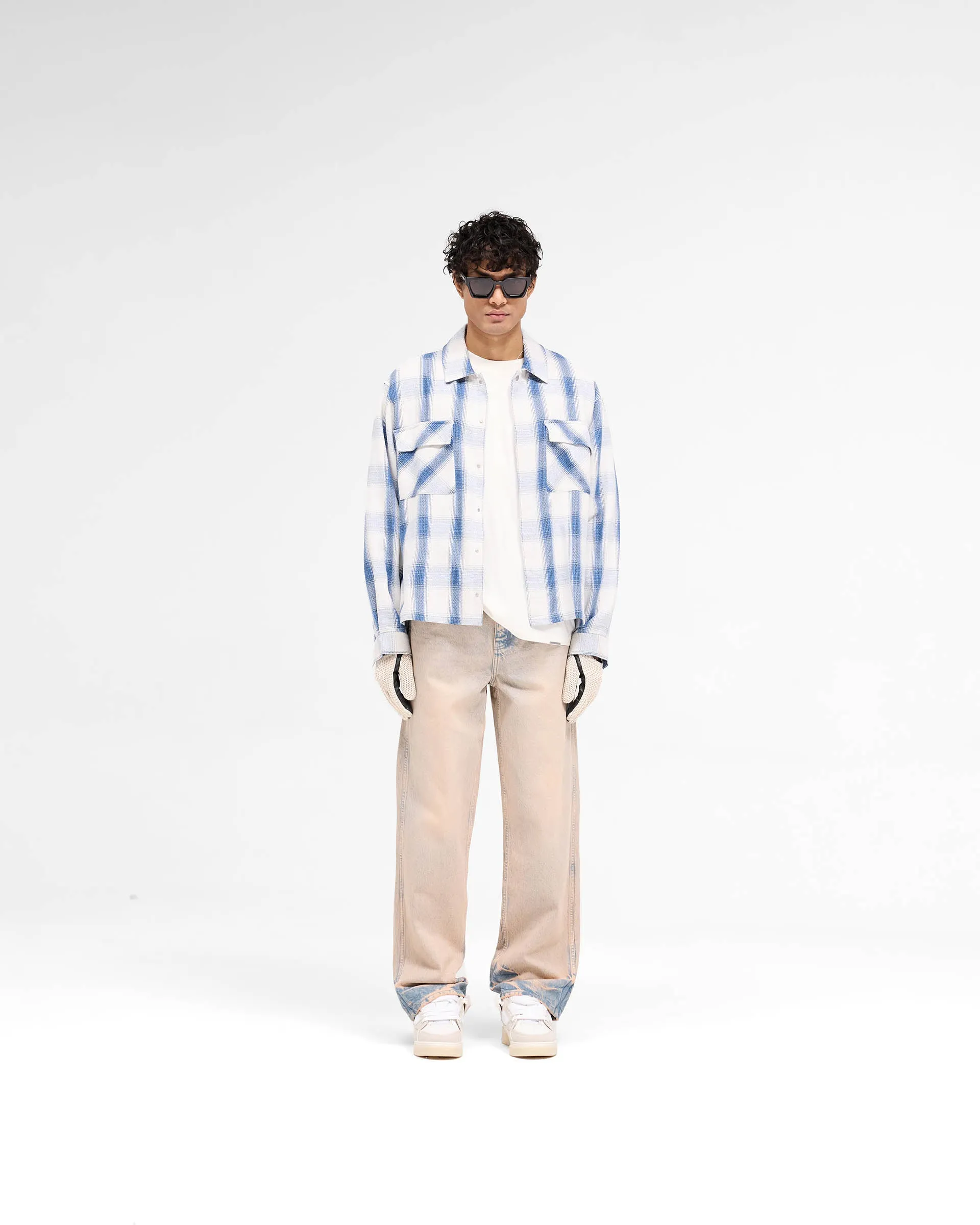 Season Flannel Shirt - Mid Blue