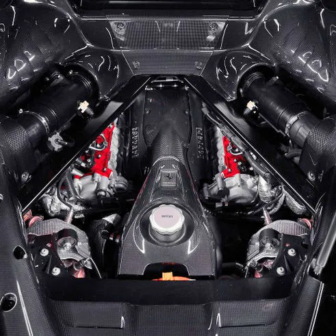 SF90 Stradale Coupe Carbon Fiber Engine Compartment Shields