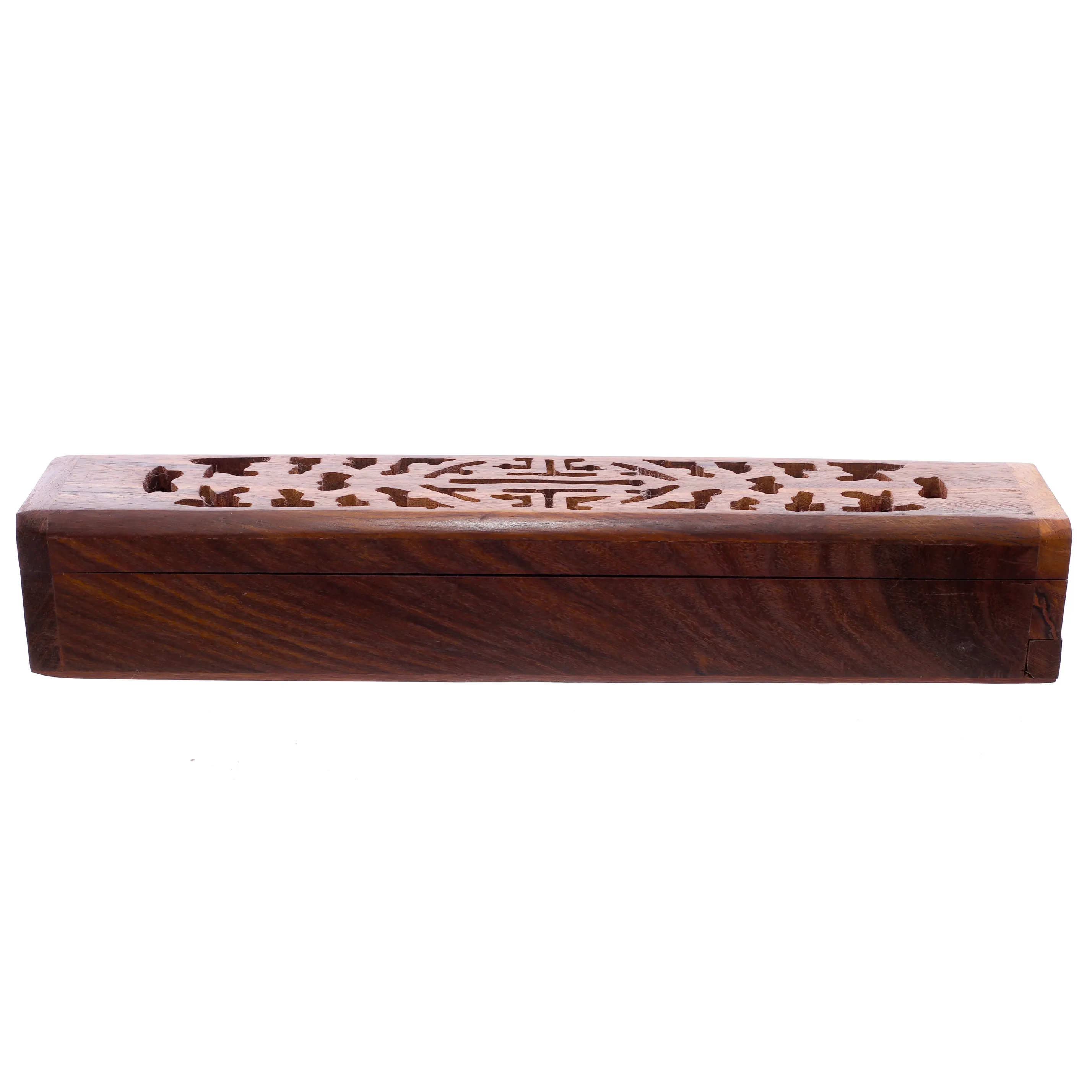 Sheesham Wood Carved Ashcatcher Incense Sticks & Cones Burner Box