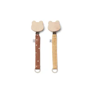 Sia Pacifier Strap 2 Pack - Confetti terracotta
