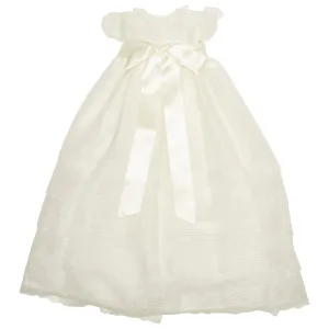 SILK CHRISTENING ROBE & BONNET