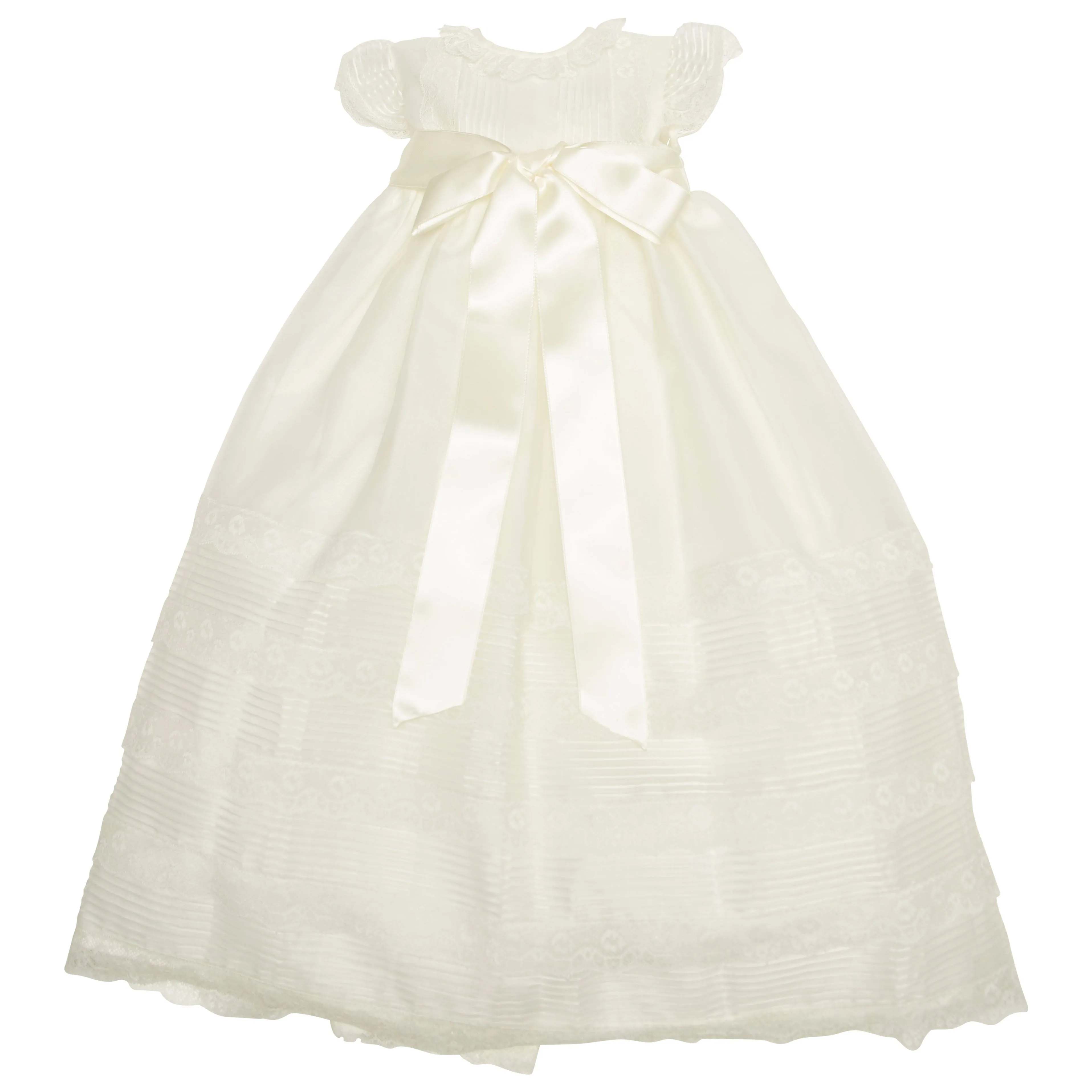 SILK CHRISTENING ROBE & BONNET