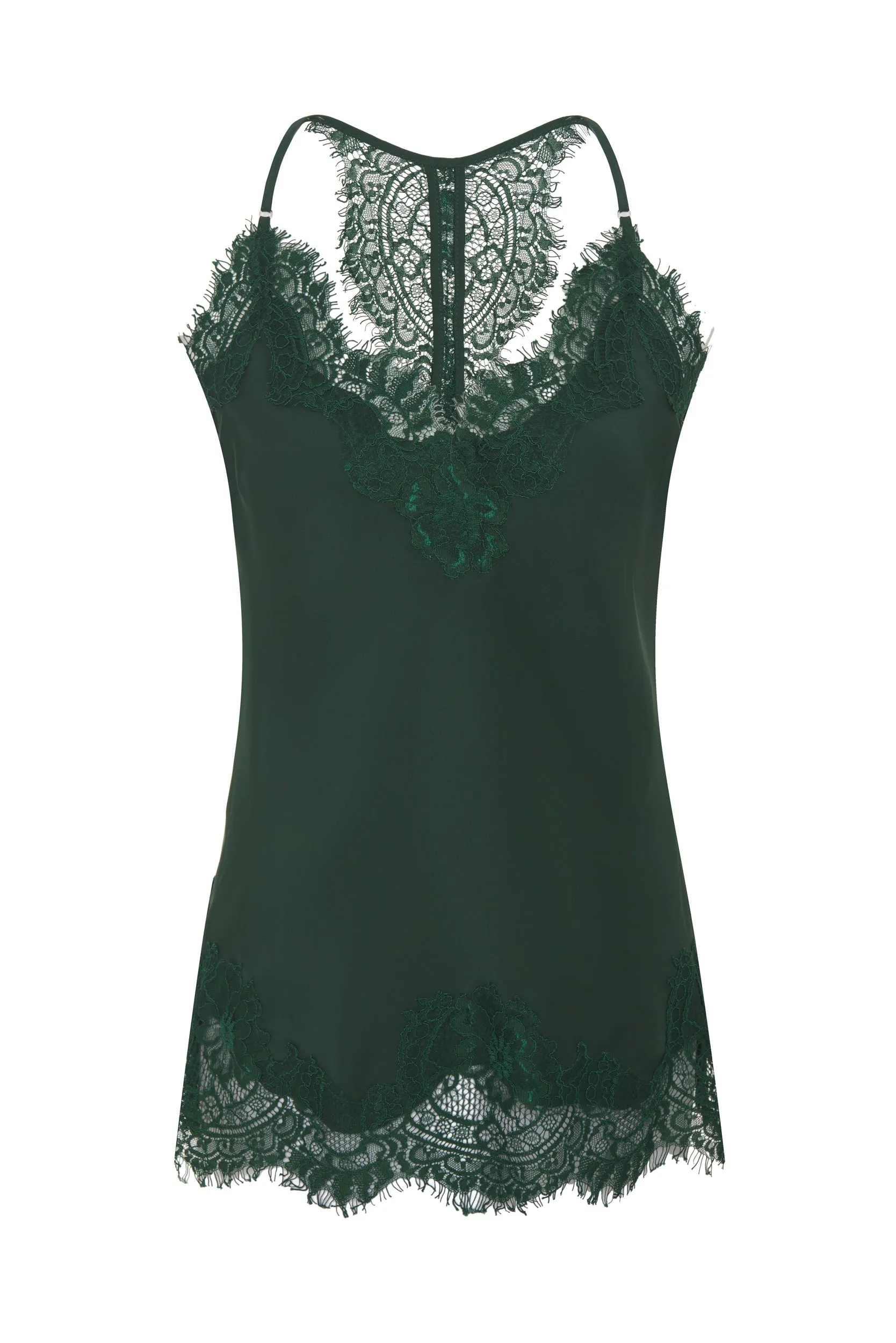 Silk Lace Razorback Cami Hunter