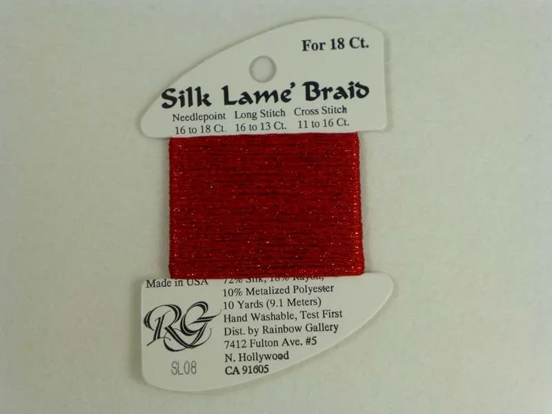 Silk Lame Braid SL08 Red