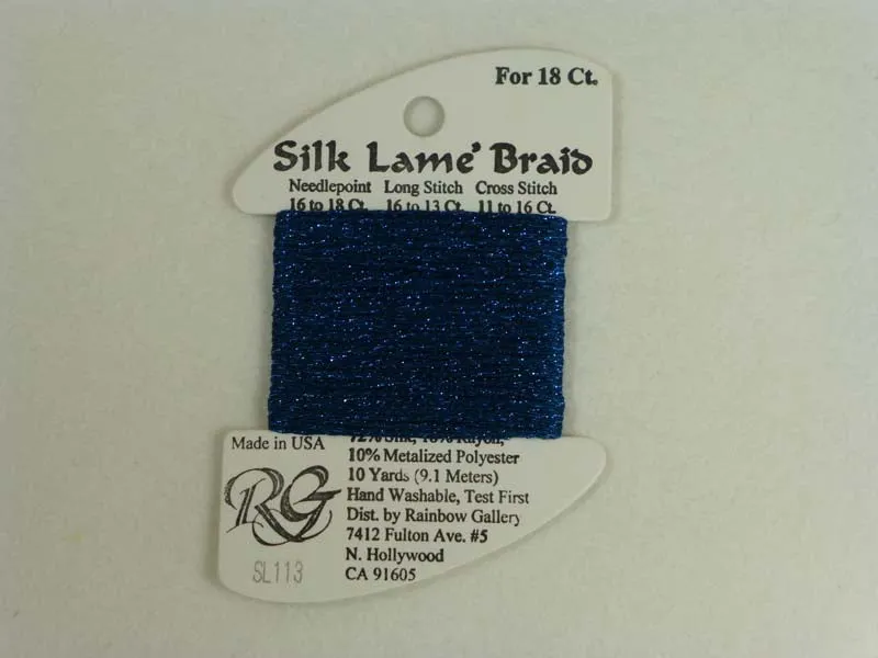Silk Lame Braid SL113 Dark Lagoon