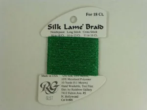 Silk Lame Braid SL57 Christmas Green