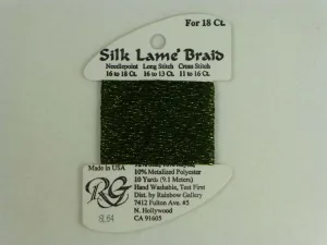 Silk Lame Braid SL64 Deep Avocado