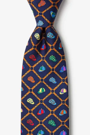 Silk Tie- Blue Bits & Caps