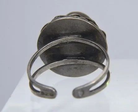 Silver Basket Weave Ring - Size 8  Expandable