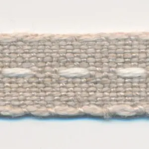 Single Stitched Linen Ribbon #1 Ecru & Ivory