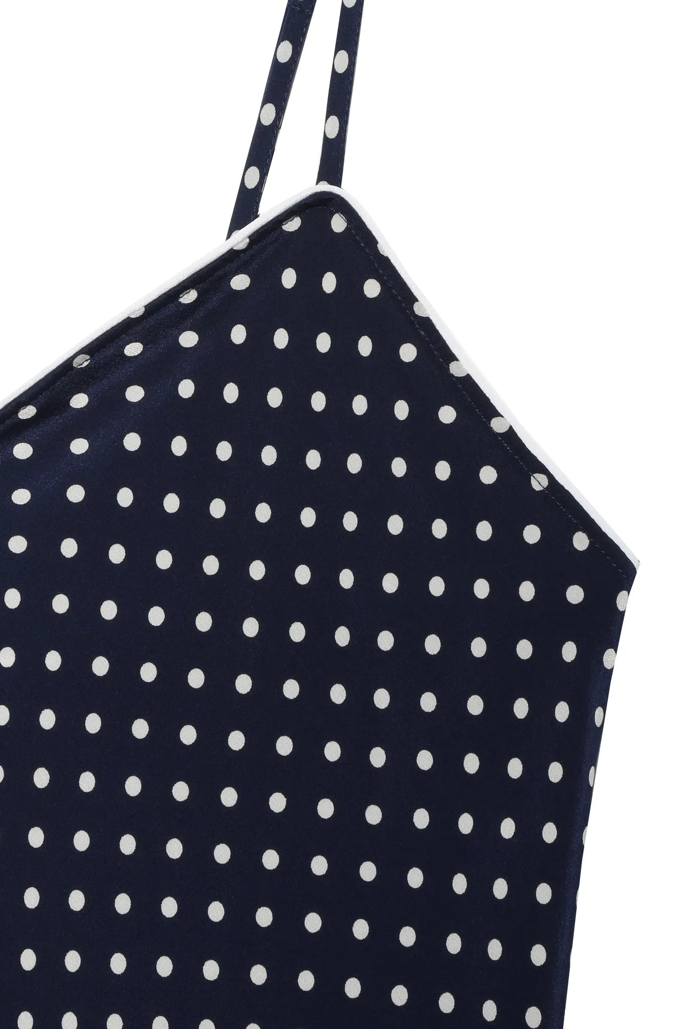 SIRI SILK SLIP - NAVY DOT