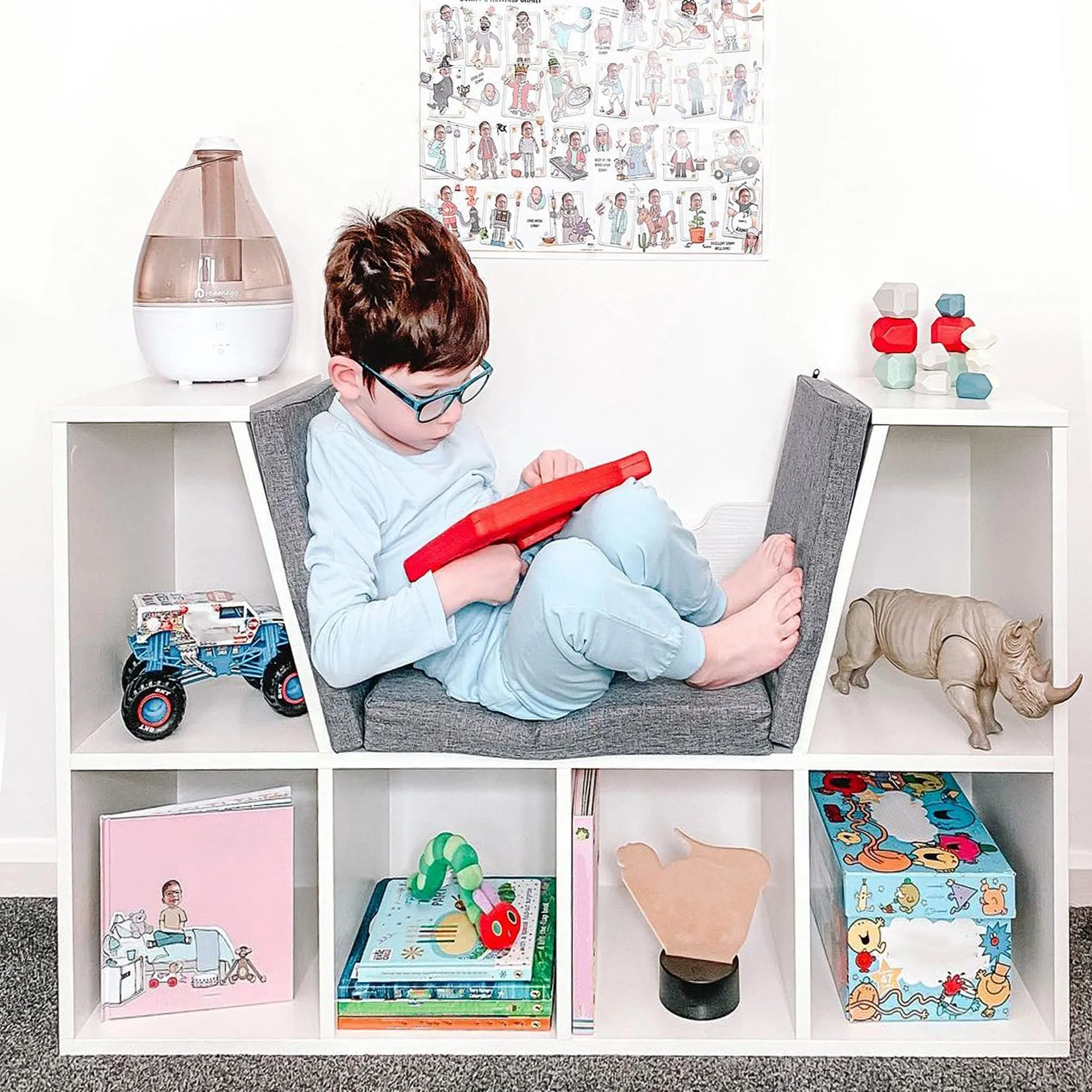Six-Compartment Bookcase