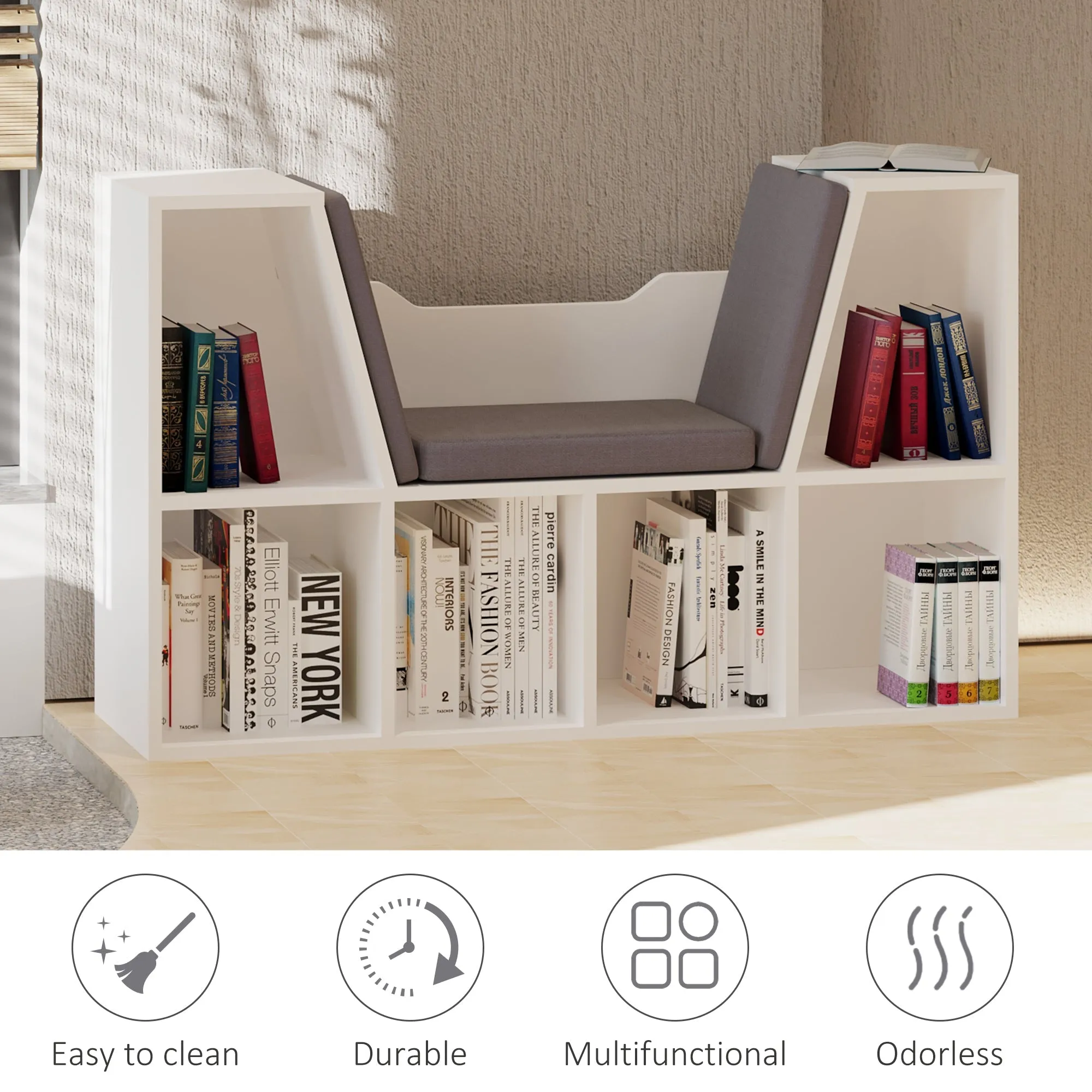 Six-Compartment Bookcase