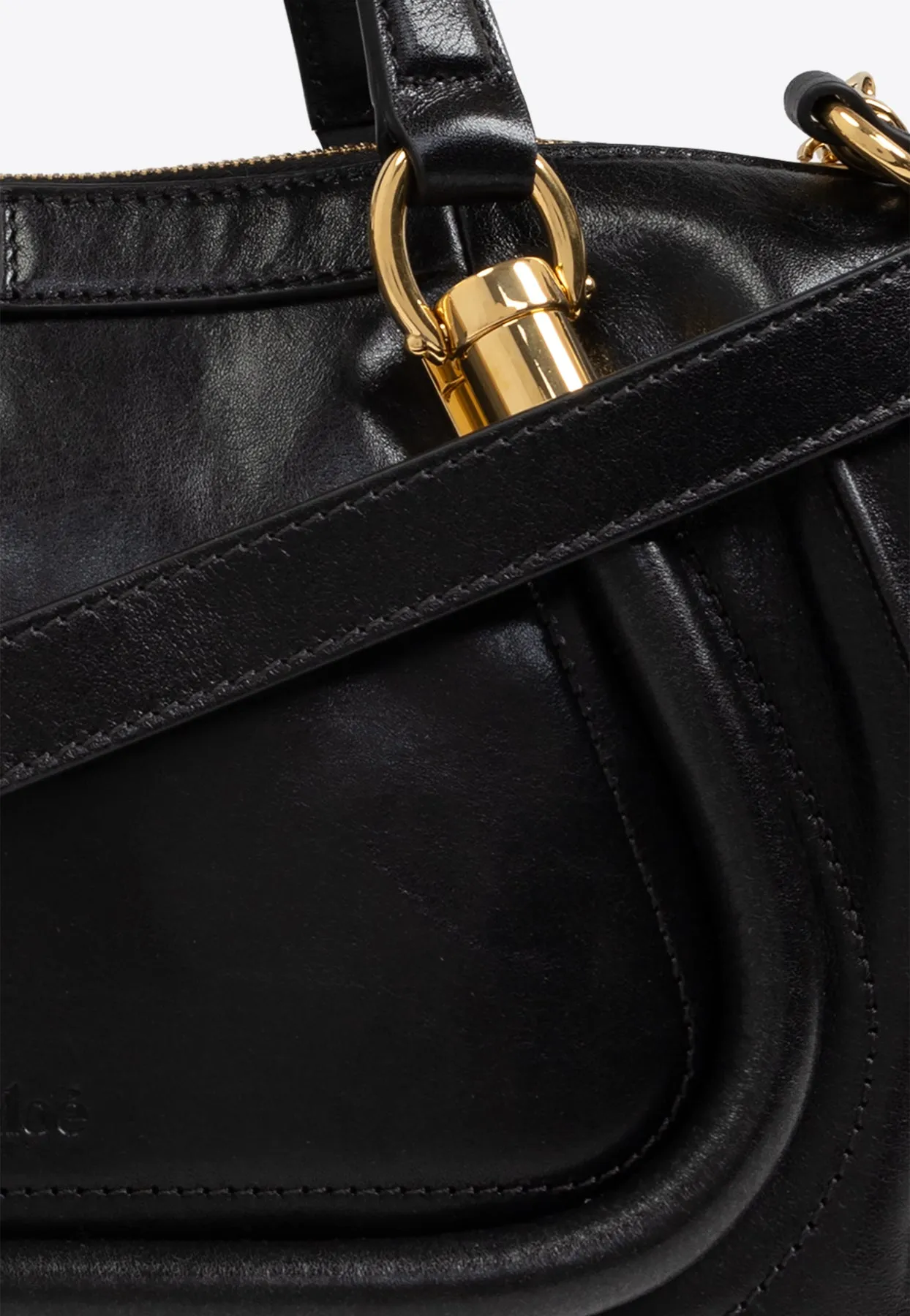 Small Paraty Leather Top Handle Bag
