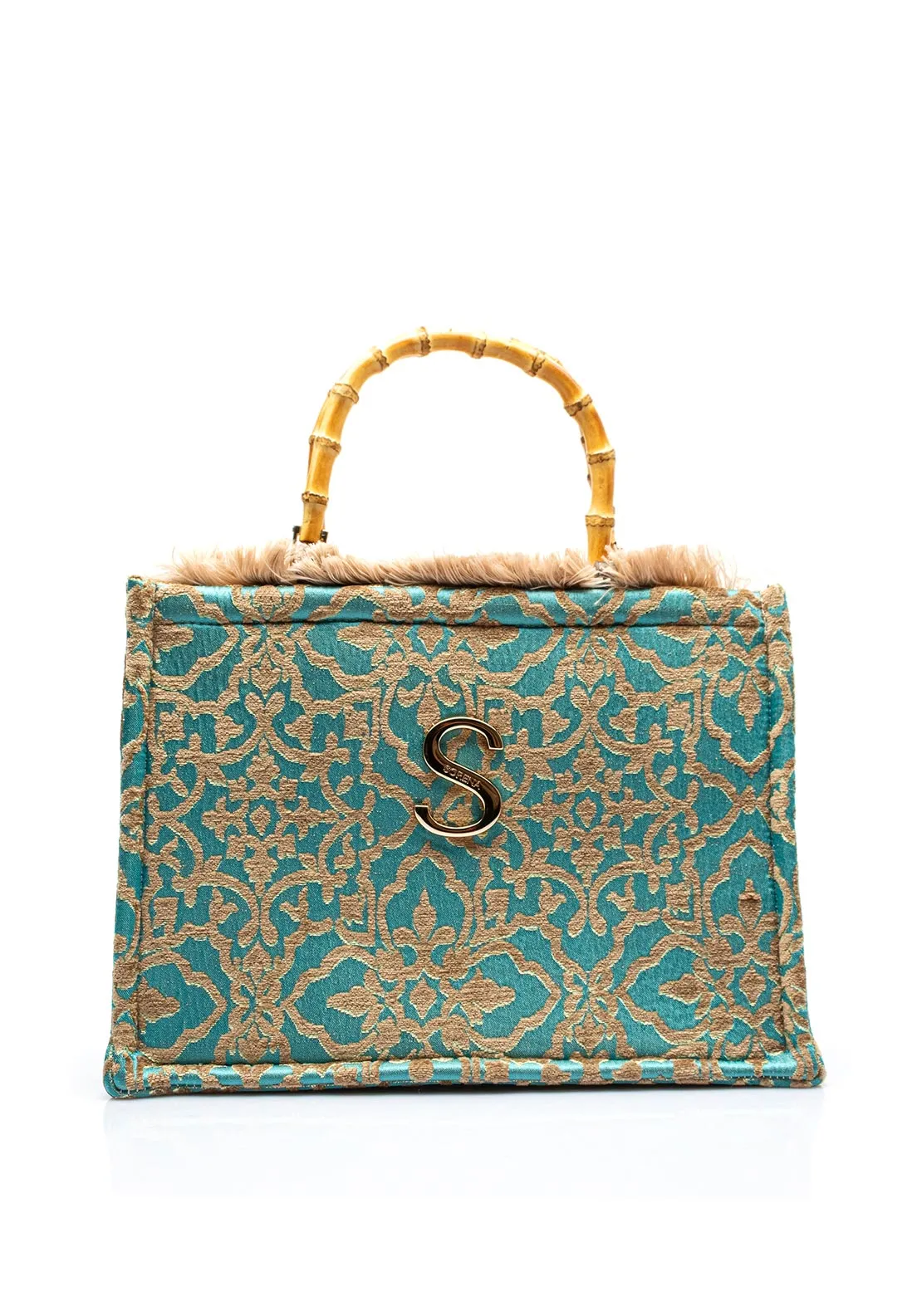 Sorena Akrogiali Damask Print Medium Tote Bag, Wine