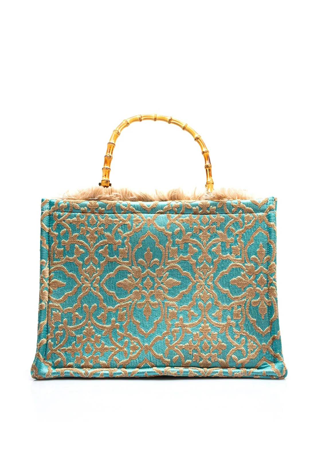 Sorena Akrogiali Damask Print Medium Tote Bag, Wine