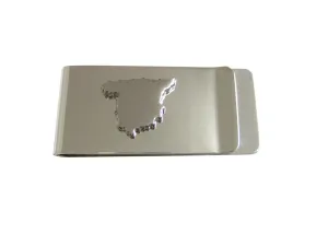 Spain Map Shape Money Clip