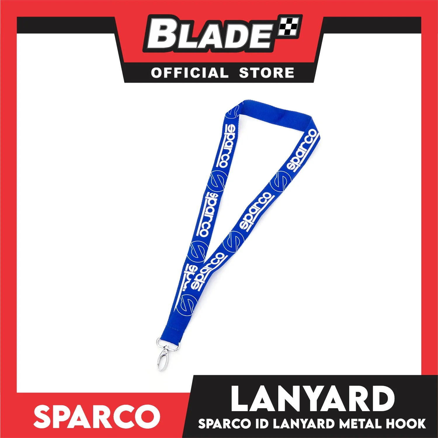 Sparco ID Lace Car Accessory Lanyard Neck Strap OPC20200000 (Blue)