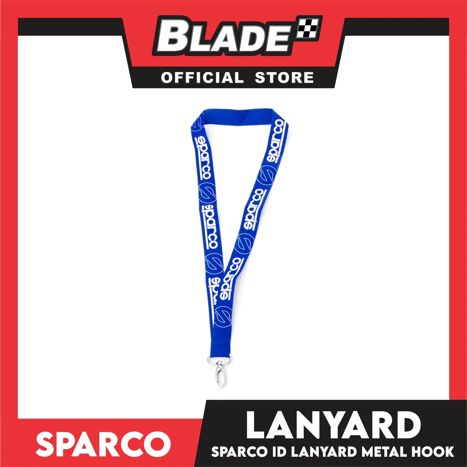 Sparco ID Lace Car Accessory Lanyard Neck Strap OPC20200000 (Blue)