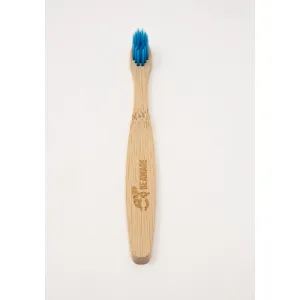 Spazzolino in bambù bambini blu setole morbide