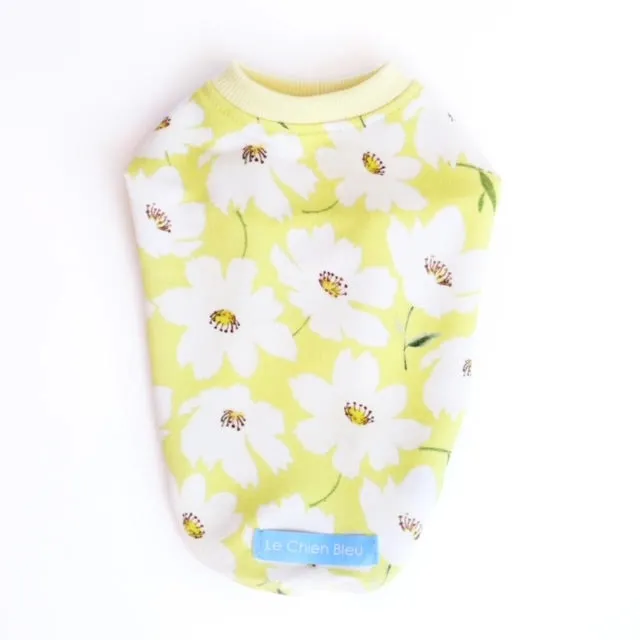 Spring Anemone Sleeveless Dog Top in Yellow
