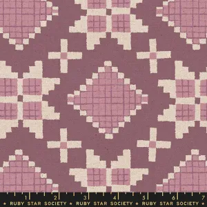 Star Canvas Linen in Lilac --- Heirloom by Alexia Abegg for Ruby Star Society --- Moda Fabric