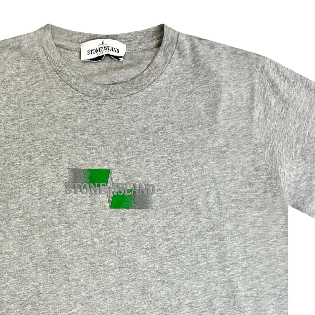 STONE ISLAND(Kids)  Printed Compass Logo T-Shirt Grey