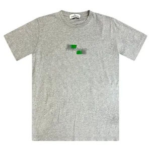 STONE ISLAND(Kids)  Printed Compass Logo T-Shirt Grey