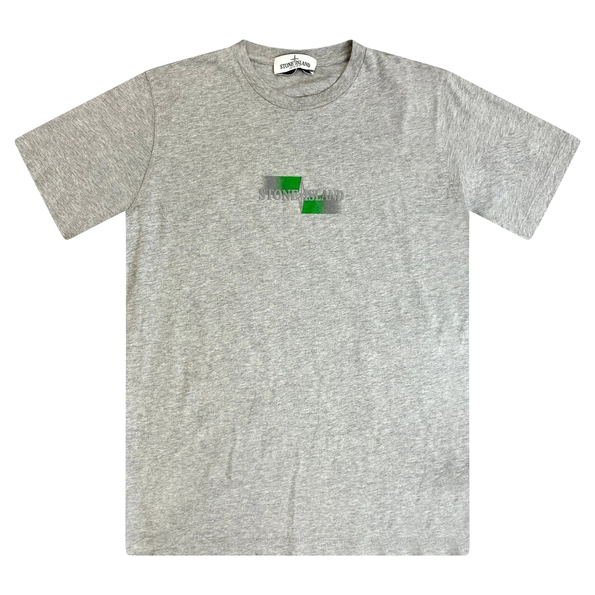 STONE ISLAND(Kids)  Printed Compass Logo T-Shirt Grey