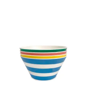 Stripe Bowl Assorted Colours - Set of 4