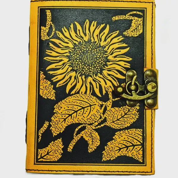 Sunflower Leather Embossed Journal 2937